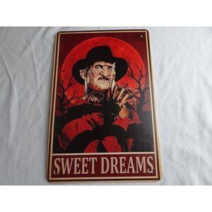 Freddy Krueger Sweet Dream Halloween Tin Sign 8X12in